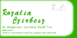 rozalia czirbesz business card